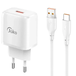 Kucni punjac  Joko JK82 + PX14 PD 20W/ USB 18W sa kablom USB na iPhone Lightning beli 1m