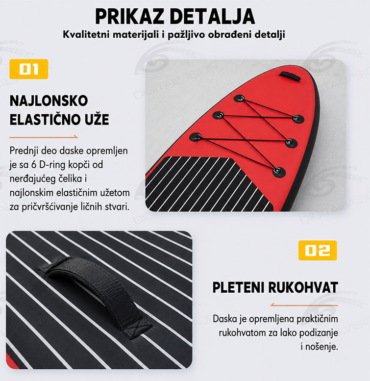 Sup Daska HUALE Red Devil 1149 (320x81x15cm) - Slika 2